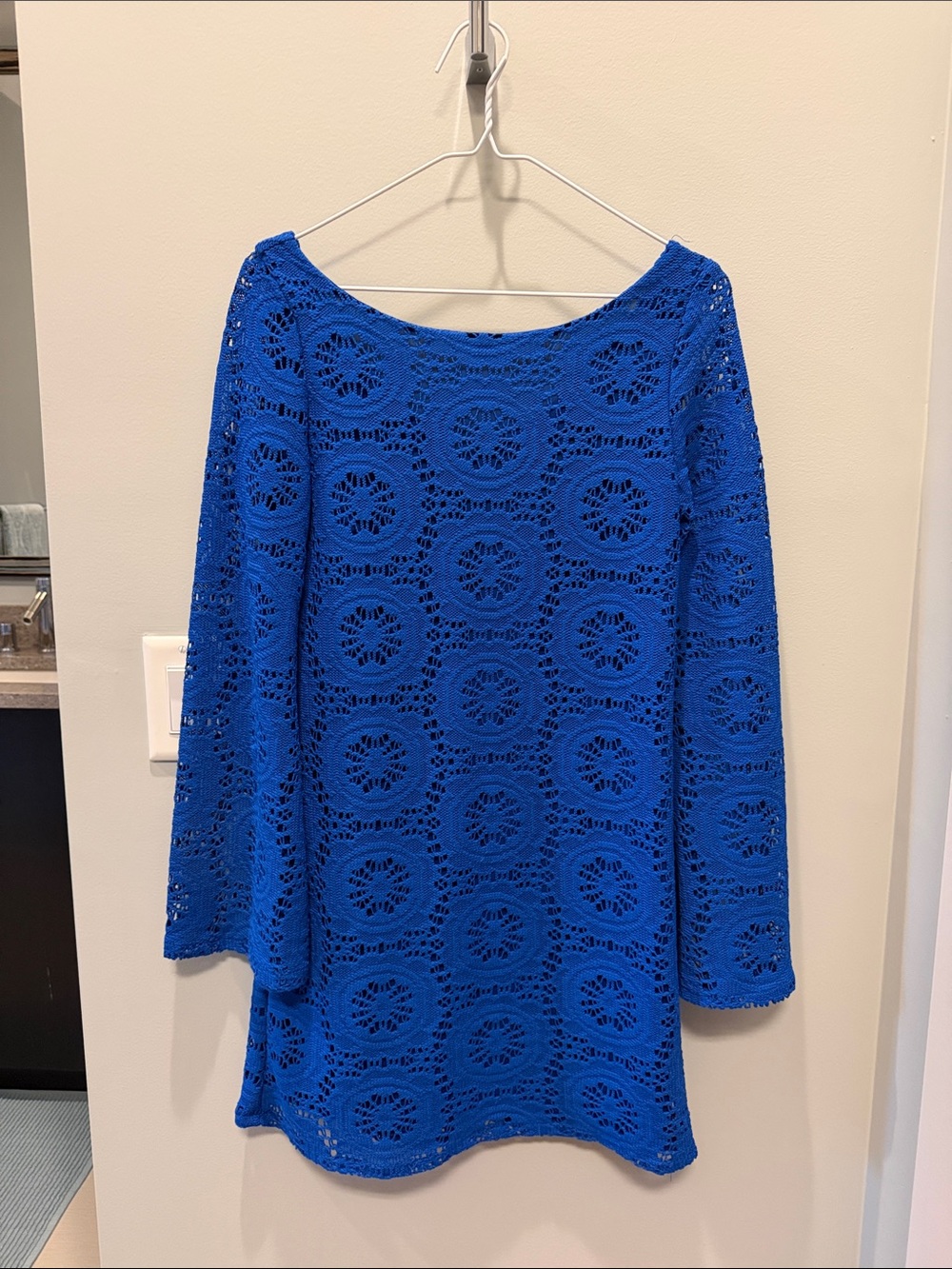 Judith March Royal Blue Crochet Tunic Dress